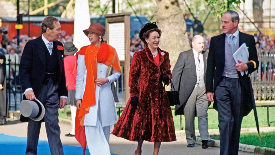 The Earl Of Snowdon, Lady Sarah Armstrong-jones And Princess Margaret Arriving For David Linley's Wedding