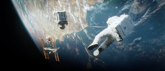 A scene from Warner Bros. Pictures' science-fiction thriller "Gravity," a Warner Bros. Pictures 2013 release.