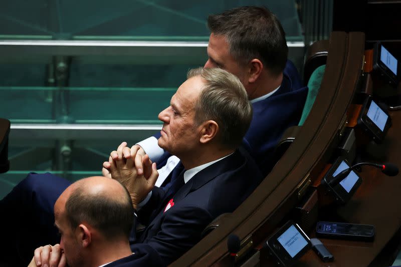 First session of the newly elected Polish parliament in Warsaw