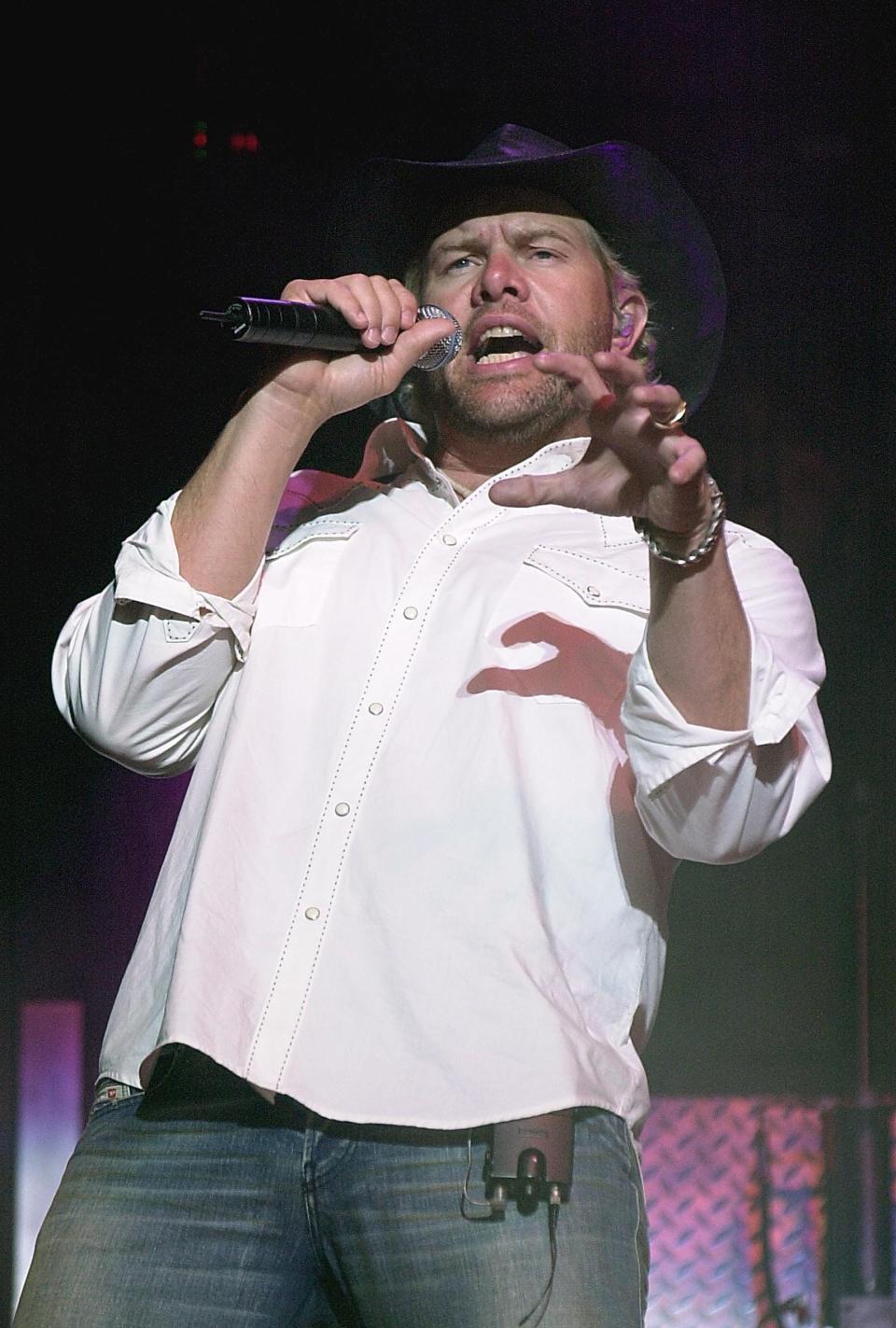 Toby Keith performs at the Crawford County Fair in Meadville on Aug. 19, 2003.