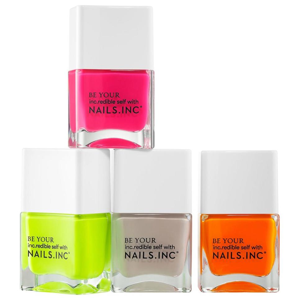 <p><a href="https://go.redirectingat.com?id=74968X1596630&url=https%3A%2F%2Fwww.sephora.com%2Fproduct%2Fnails-inc-naked-in-neon-nail-polish-set-P457823&sref=https%3A%2F%2Fwww.bestproducts.com%2Fbeauty%2Fg29669666%2Fnail-gift-sets%2F" rel="nofollow noopener" target="_blank" data-ylk="slk:Shop Now;elm:context_link;itc:0;sec:content-canvas" class="link ">Shop Now</a></p><p>Naked In Neon Nail Polish set</p><p>sephora.com</p><p>$22.00</p>