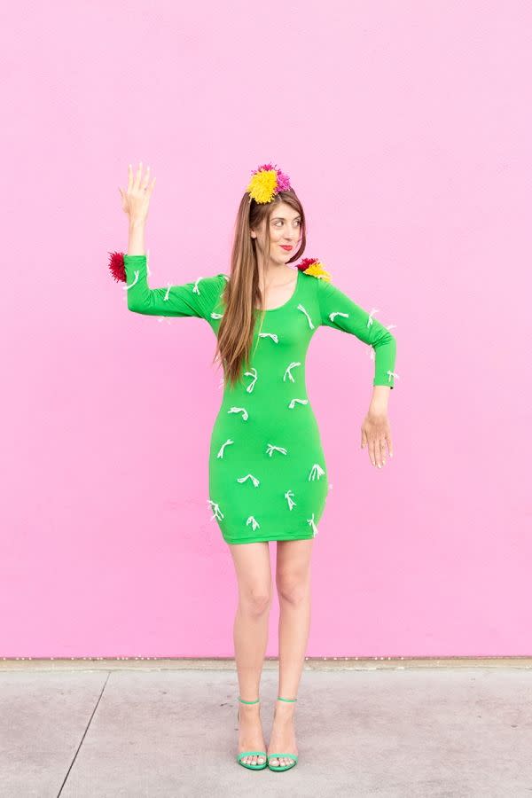 <p>This easy-t0-make costume isn't nearly as prickly as the real thing, but you'll still look sharp. </p><p><em><a href="https://studiodiy.com/2015/09/28/diy-cactus-costume/" rel="nofollow noopener" target="_blank" data-ylk="slk:Get the tutorial at Studio DIY »;elm:context_link;itc:0;sec:content-canvas" class="link ">Get the tutorial at Studio DIY »</a></em><br></p>