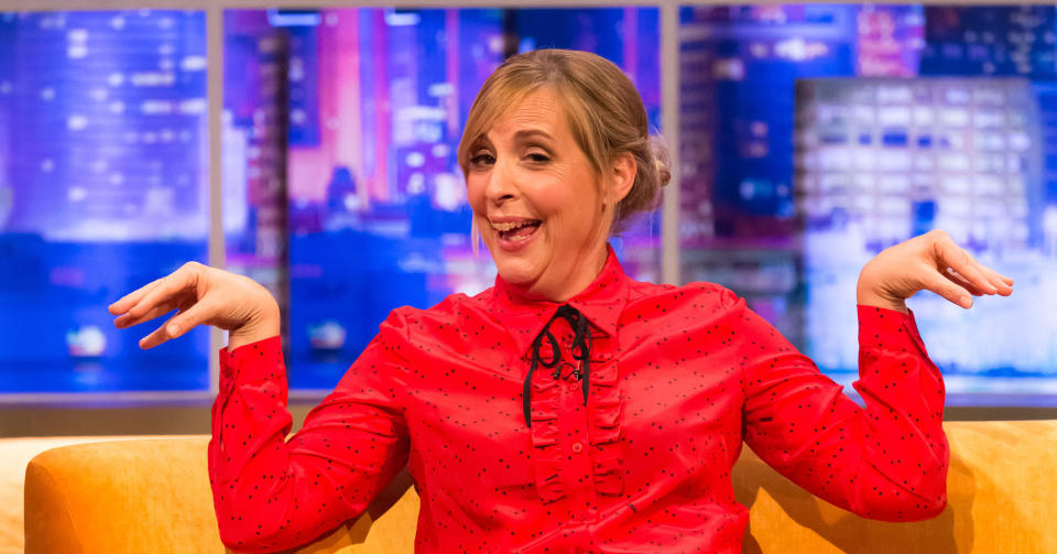 Mel Giedroyc talks Bake Off with Jonathan Ross. (REX/Shutterstock)