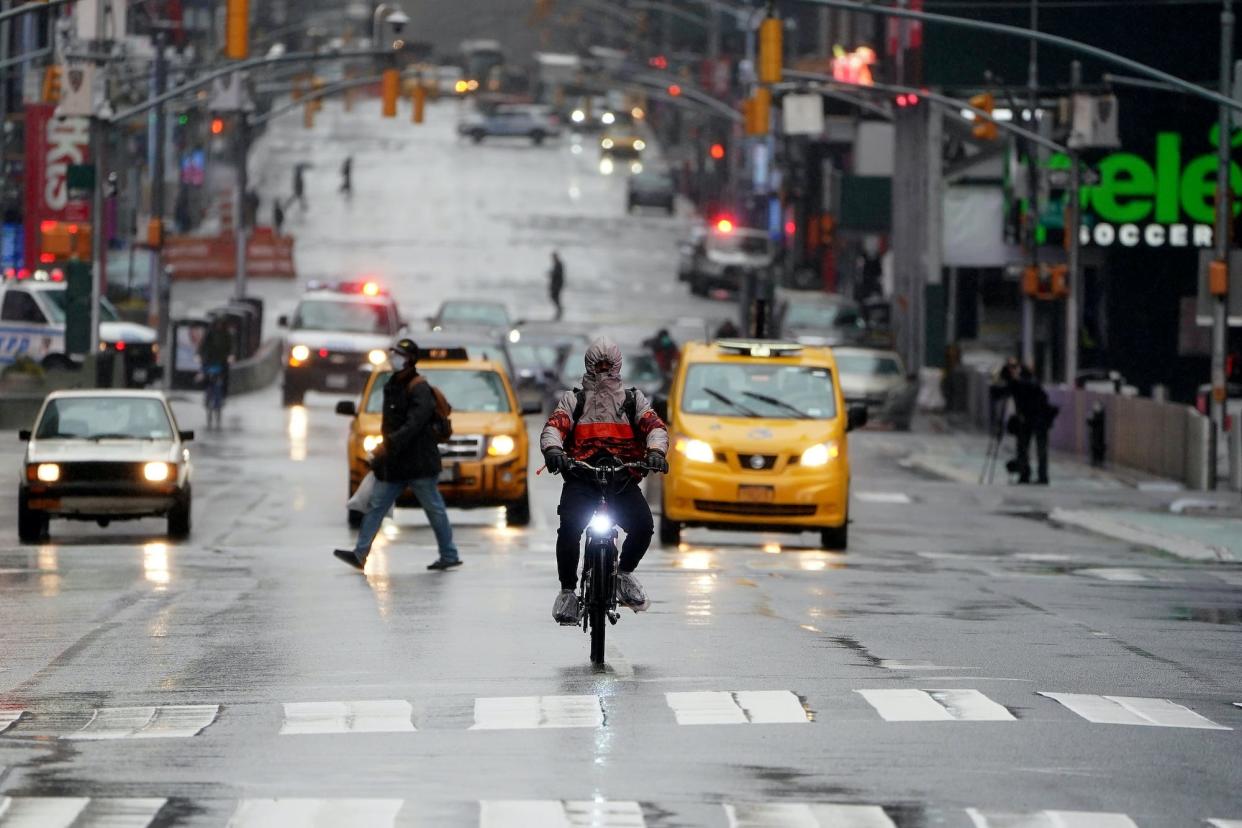 nyc delivery food bike new york city coronavirus