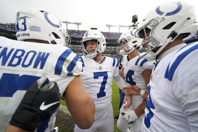 Matt Gay kicks 4 FGs over 50 yards, including OT winner, as Colts beat  Ravens 22-19