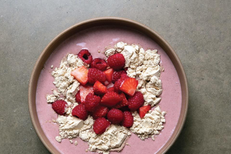 nutty pudding in a bowl 