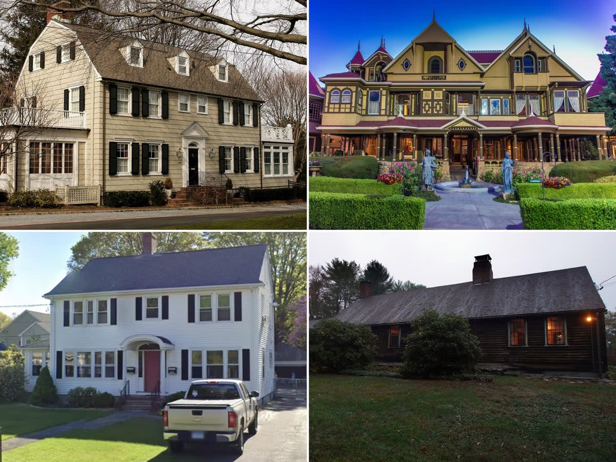 Muchas casas que supuestamente registraron sucesos paranormales han inspirado series, películas, libros y más  (Getty/The Boston Globe/Google/Winchester Mystery House)