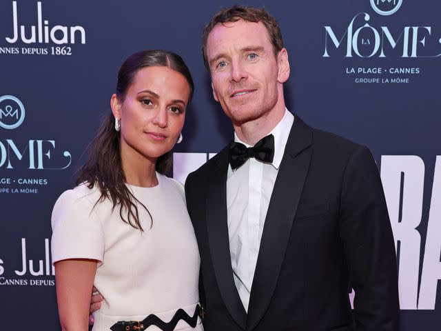 <p>Dave Benett/Getty</p> Alicia Vikander and Michael Fassbender attend the 'Firebrand' after party hosted by La Mome Plage and Louis Julian Jewellery during the 76th annual Cannes film festival in May 2023.