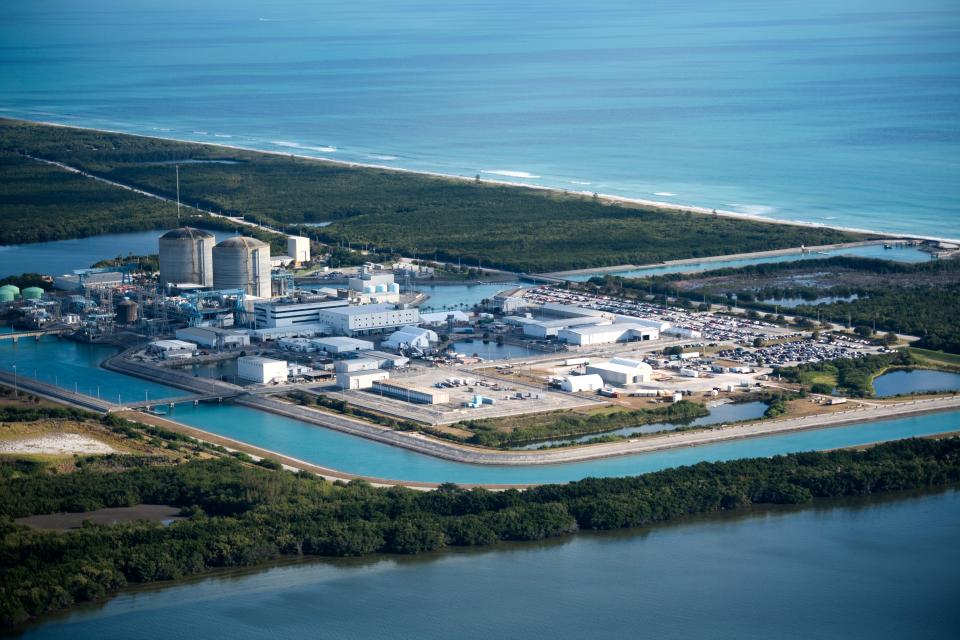 An aerial view of the St. Lucie Nuclear Power Plant on April 6, 2021, on Hutchinson Island in St. Lucie County. 