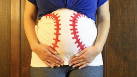 From Dahlias to Doxies: DIY Pregnant Baseball and Umpire Costumes