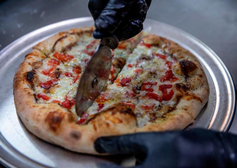 Neapolitan style pizza is served at Gio’s Pizzeria Napoletana at The Market Common. Feb. 15, 2024.