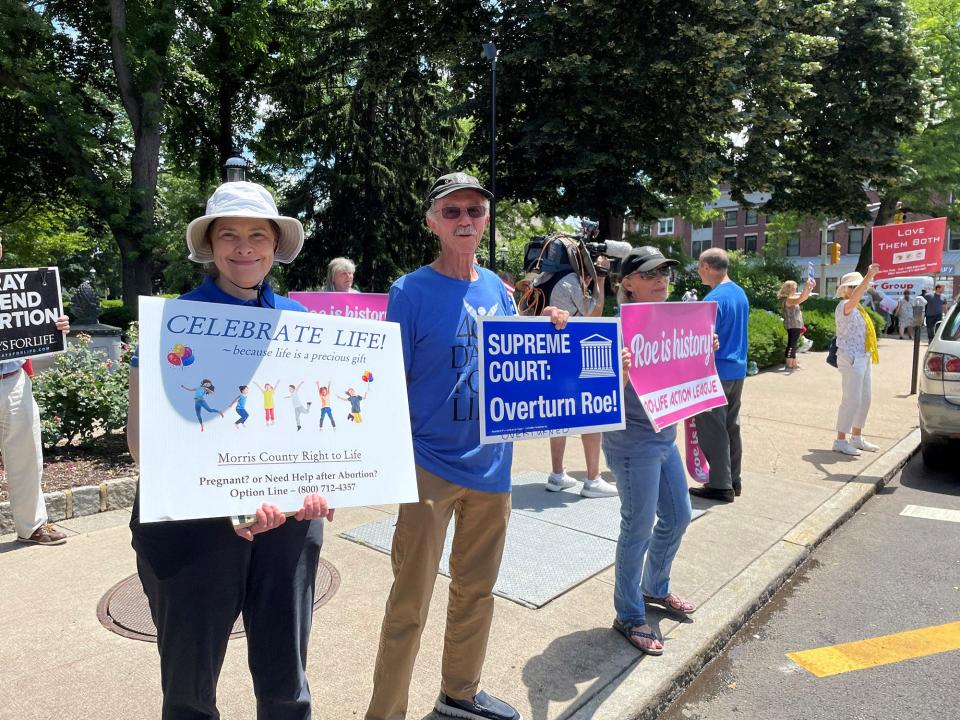 Pro Life rally supporters in Morristown, NJ, June 24, 2022. 