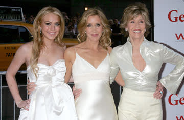 Lindsay Lohan , Felicity Huffman and Jane Fonda at the New York premiere of Universal Pictures' Georgia Rule