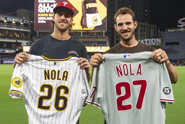 Watch: Aaron and Austin Nola face off for first time