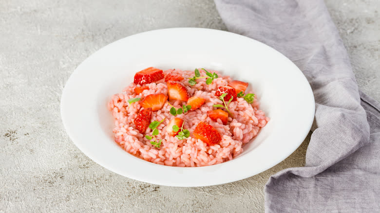 strawberry risotto