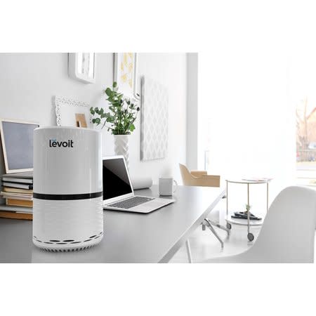 LEVOIT Air Purifier for Home Smokers Allergies and Pets Hair, True HEPA Filter, Quiet in Bedroom, Filtration System Cleaner Eliminators, Odor Smoke Dust Mold, Night Light, Black, 2-Yr Warranty,LV-H132 (Amazon / Amazon)