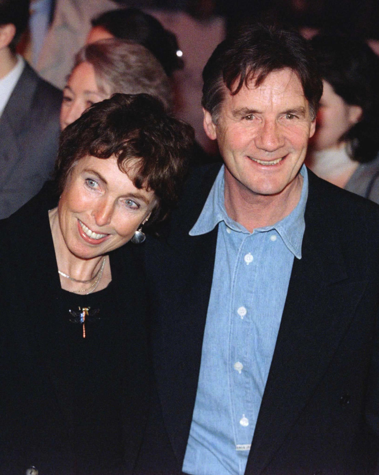 Michael Palin and his wife Helen arrive at the premiere of the new movie 'Fierce Creatures' January 28. Palin has been re-united with former Monty Python colleague John-Cleese for the film which also stars Americans Jami- Lee-Curtis and Kevin-Kline.