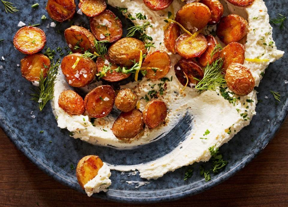 whipped feta roasted potatoes