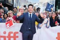 Jon Bernthal poses with fans at the <em>Ford v Ferrari </em>premiere during the Toronto International Film Festival on Monday. 