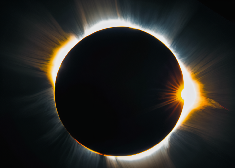 Full solar eclipse: AI generated image