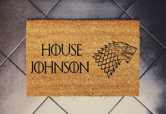 6) Persinalized Custom Game of Thrones Doormat