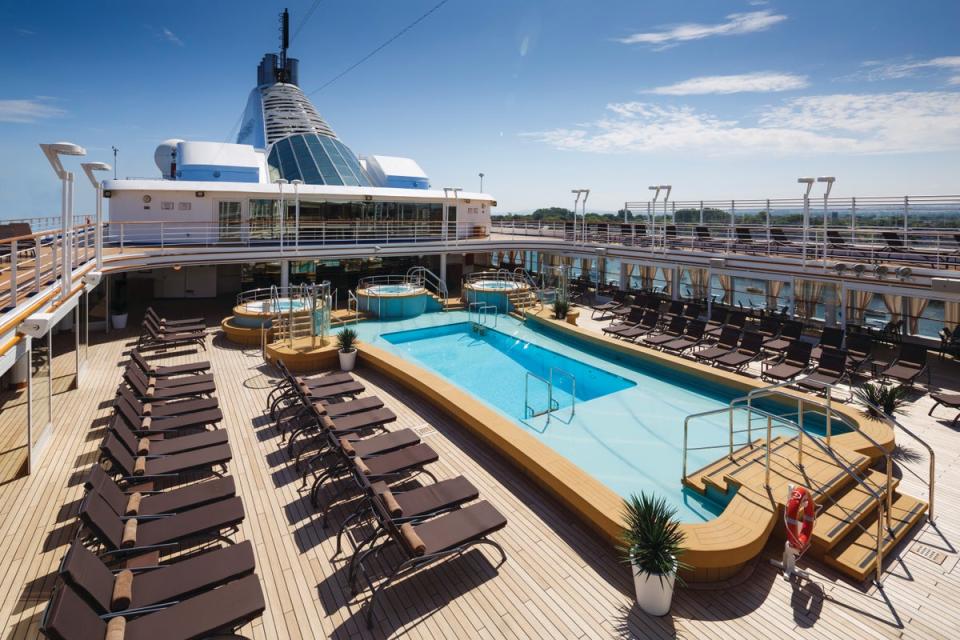 The top deck on the Silversea Silver Spirit (Silversea/PhotoShelter)