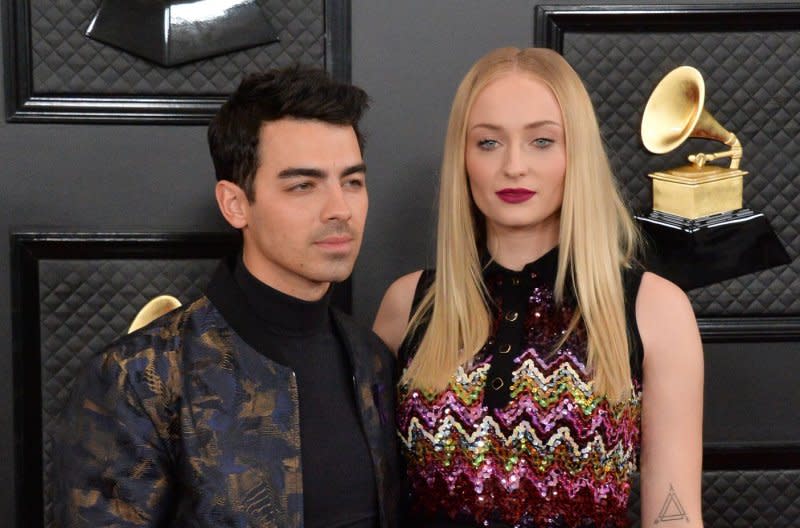 Joe Jonas (L) and Sophie Turner attend the Grammy Awards in 2020. File Photo by Jim Ruymen/UPI