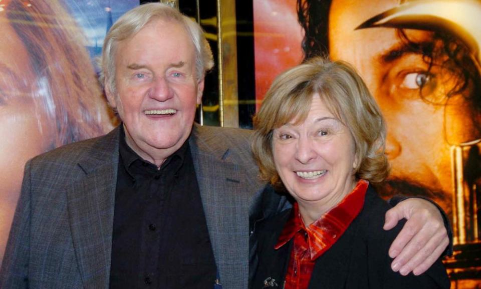 Ann Davies with her husband, Richard Briers, at the premiere of Peter Pan at the Empire, Leicester Square, London, in 2003.