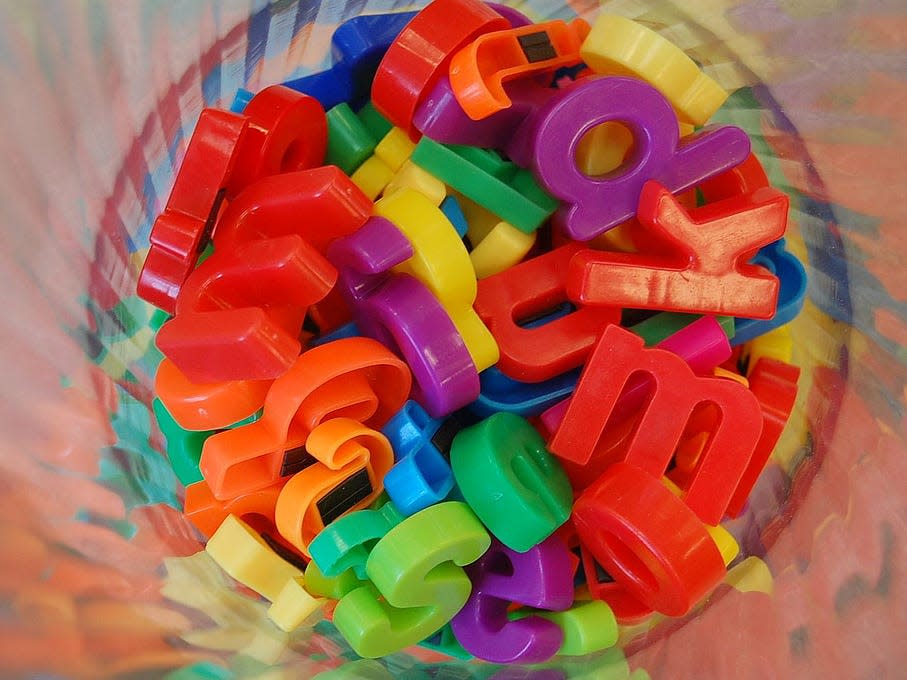 colored alphabet magnets