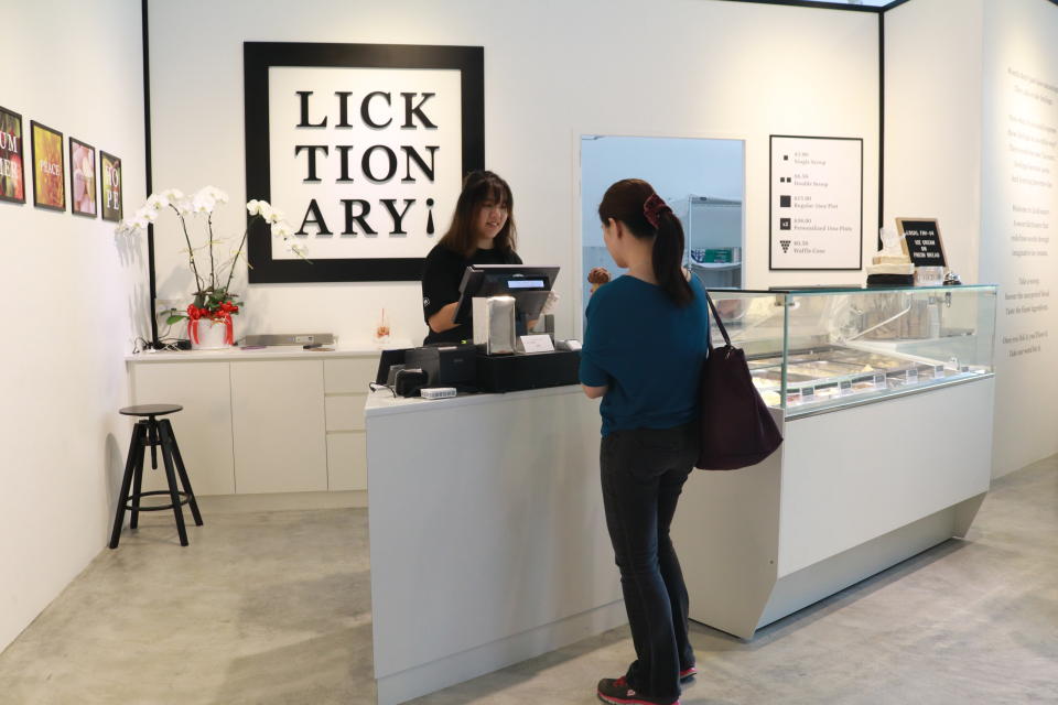 Ice cream parlour Licktionary is one of the tenants at Savourworld. (Photo: Nurul Azliah/Yahoo Lifestyle Singapore)