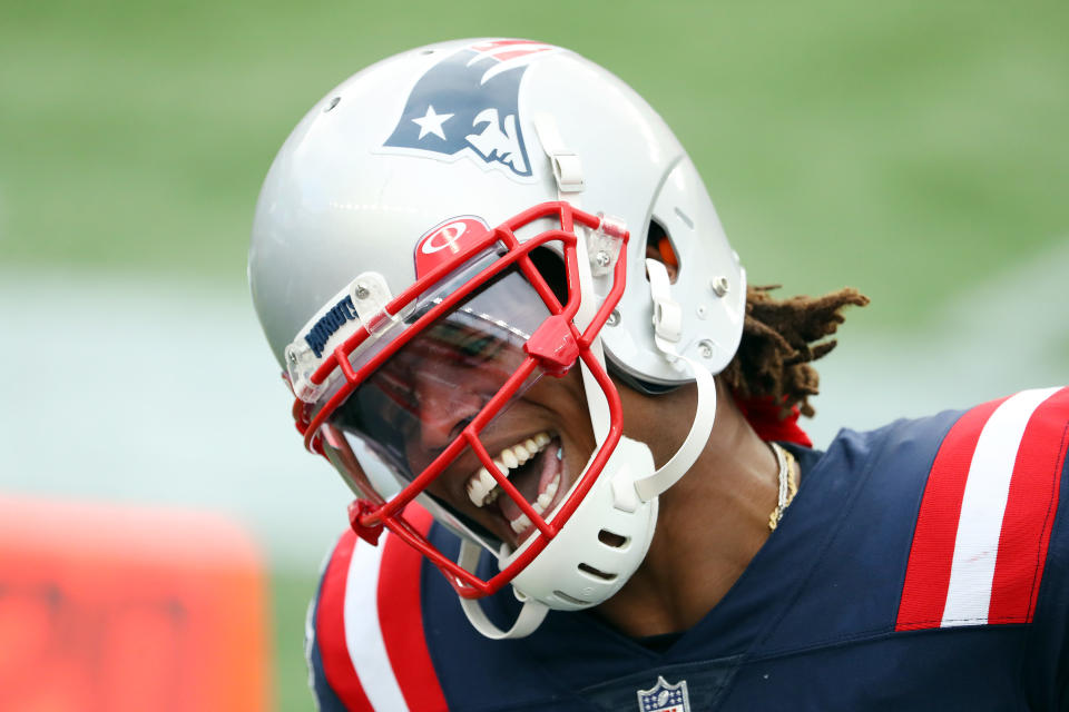 Cam Newton was enjoying himself in the Patriots' Week 3 win. (Photo by Maddie Meyer/Getty Images)