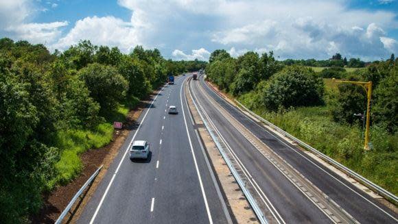 A14 between 47A at Haughley and junction 49 at Tot Hill.