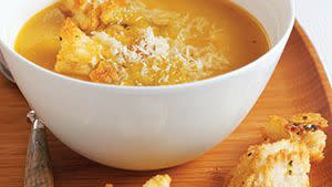 Butternut Squash Soup With Sage and Parmesan Croutons