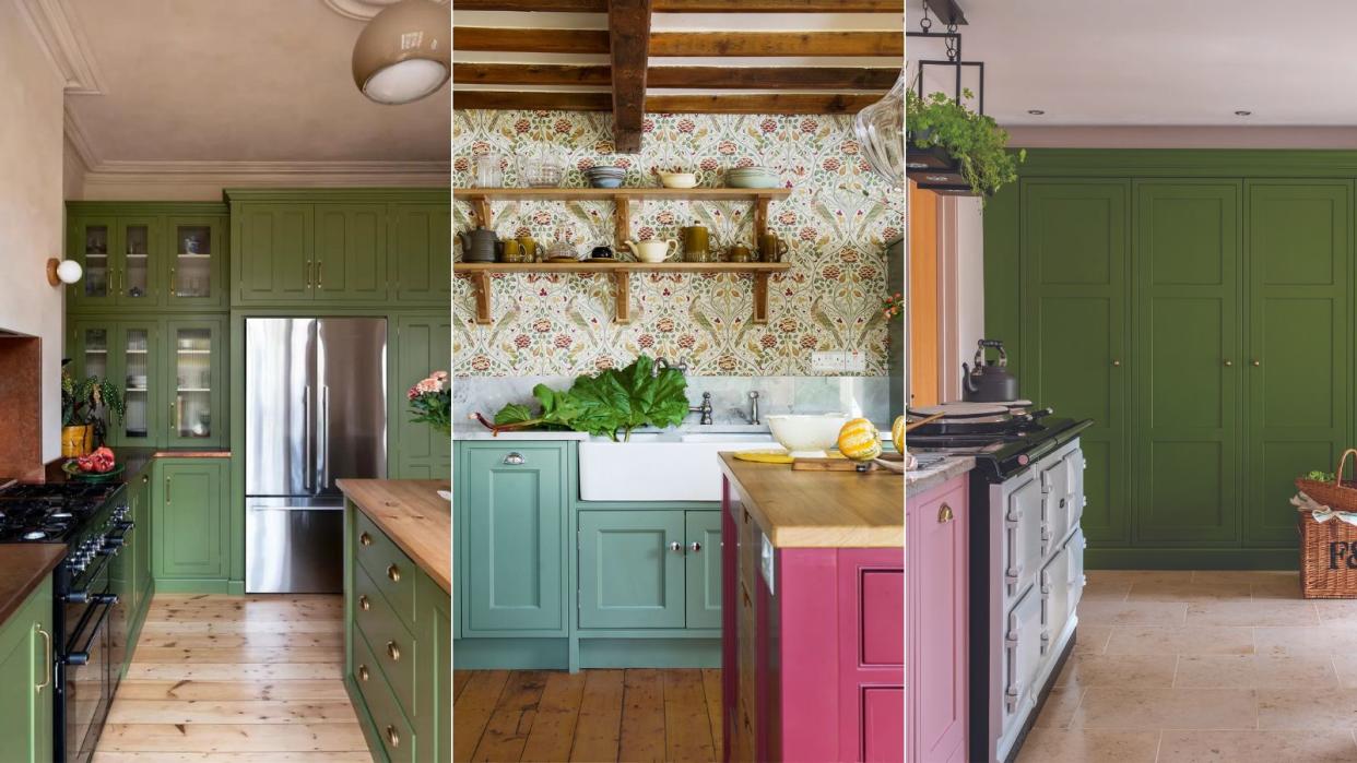  Pink and green kitchen 