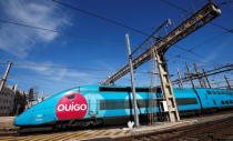 A low-cost high-speed TGV train 'Ouigo' leaves the French state-owned railway company SNCF station in Marseille, France, March 14, 2018. REUTERS/Jean-Paul Pelissier