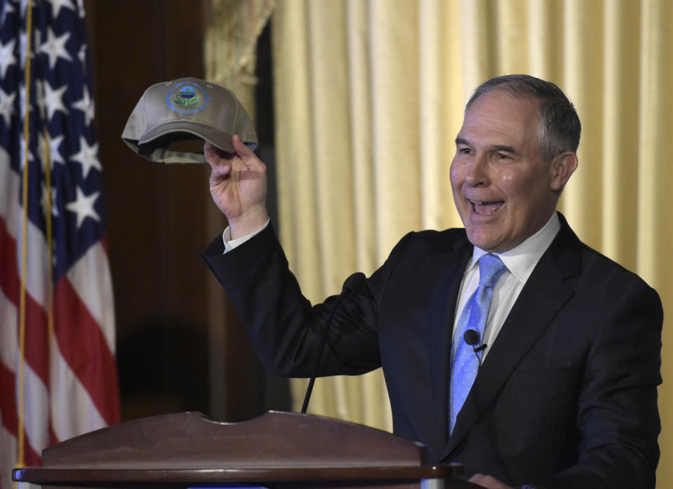 Scott Pruitt hat happy EPA