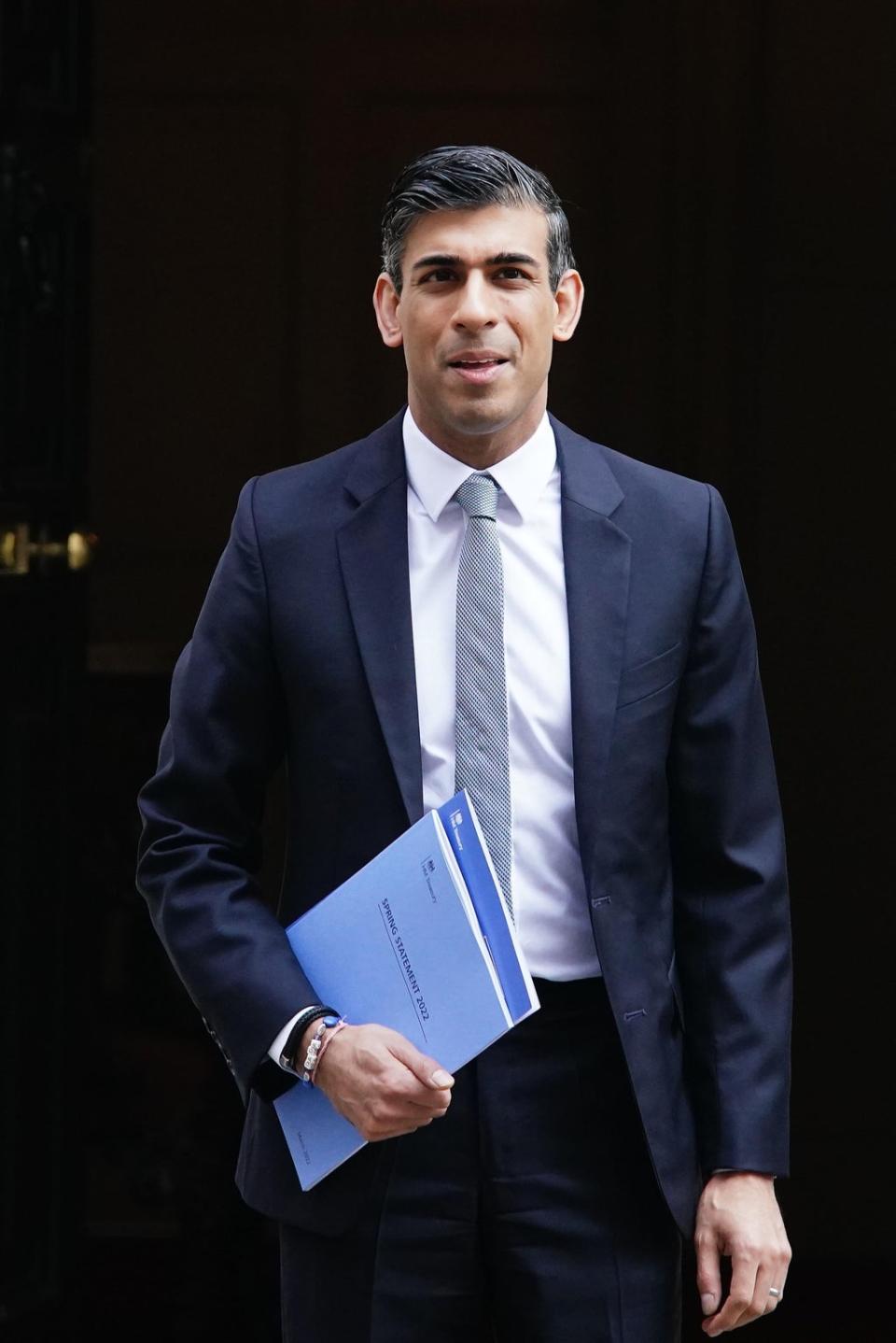 Chancellor Rishi Sunak said a windfall tax would ‘deter investment at a time we need it most’ (Aaron Chown/PA) (PA Wire)