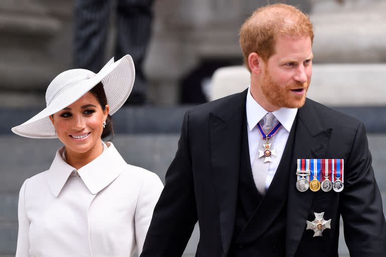 El príncipe Harry y su esposa Meghan.