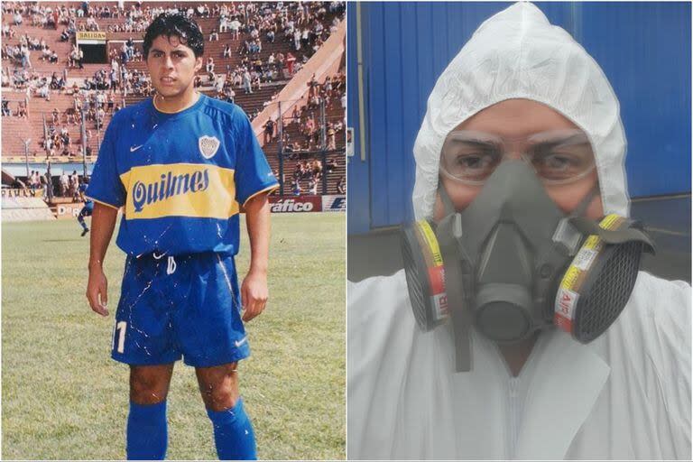 Marco Bahamonde jugó en Boca y actualmente es fumigador: 
