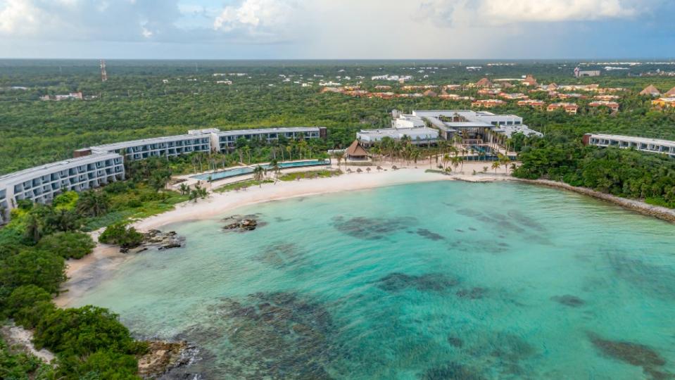 The resort sits on a secluded bay. - Credit: Courtesy Conrad Tulum