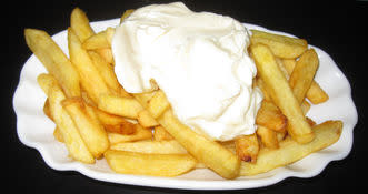 french fries with mayo