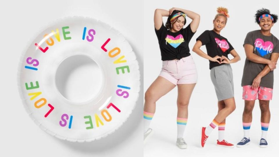 Target's #takepride collection includes apparel, swimwear, pool floats, and other great accessories.