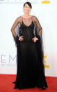 Lena Headey arrives at the 64th Primetime Emmy Awards at the Nokia Theatre in Los Angeles on September 23, 2012.