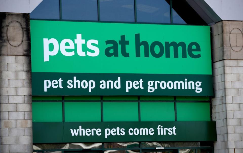 Pets at Home continues to enjoy strong growth from the animal ownership boom of the pandemic (Tim Goode/PA) (PA Archive)