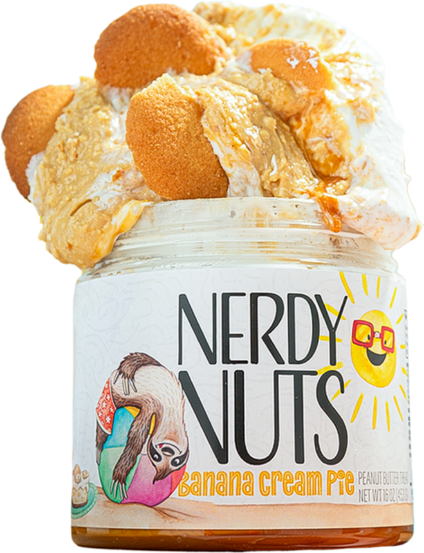 Nerdy Nuts Banana Cream Pie Peanut Butter Treat.