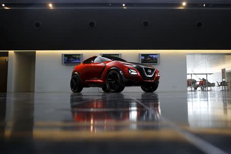 Nissan Gripz concept car is displayed at the company's Global Design Center in Atsugi, Japan, April 14, 2016. REUTERS/Toru Hanai