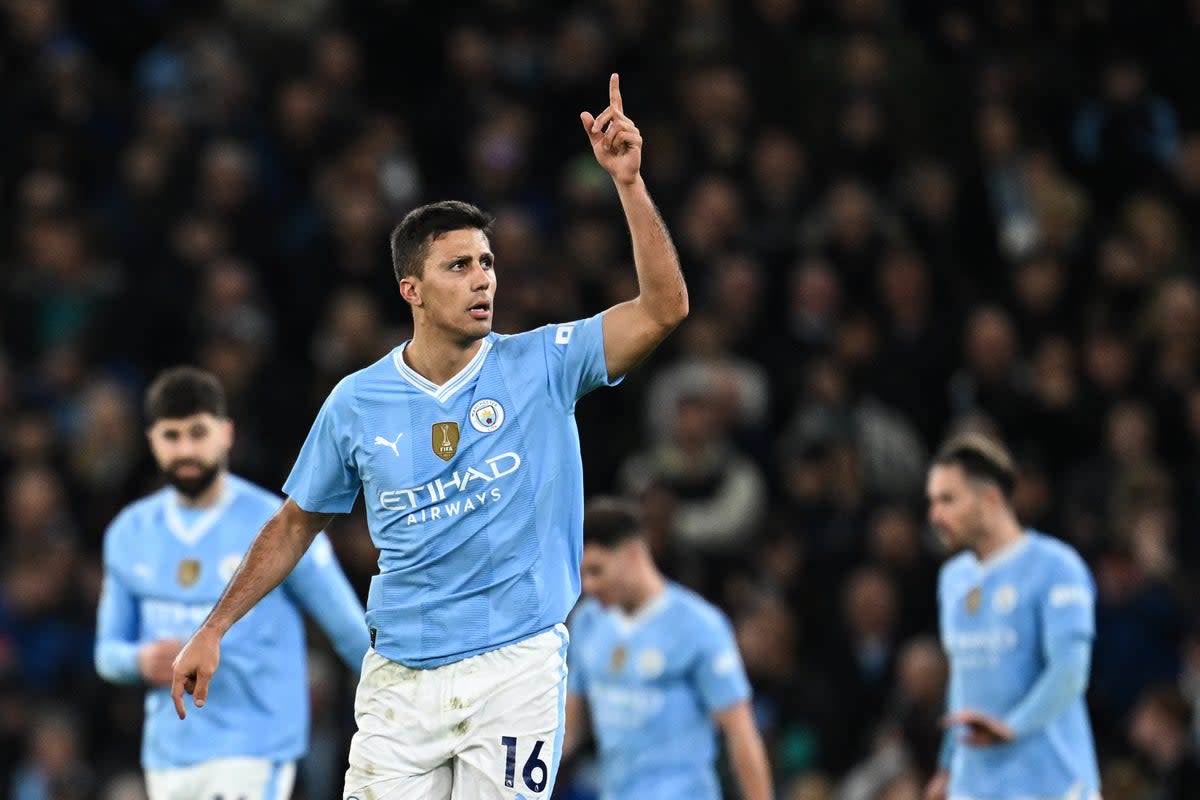 Rodri scored the opener and set up Foden’s second to prove how crucial he is for City’s title challenge (AFP)