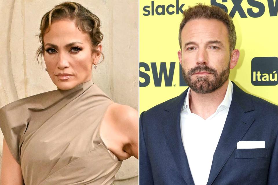 <p>Stephane Cardinale/Corbis via Getty; Gary Miller/WireImage</p> Jennifer Lopez and Ben Affleck