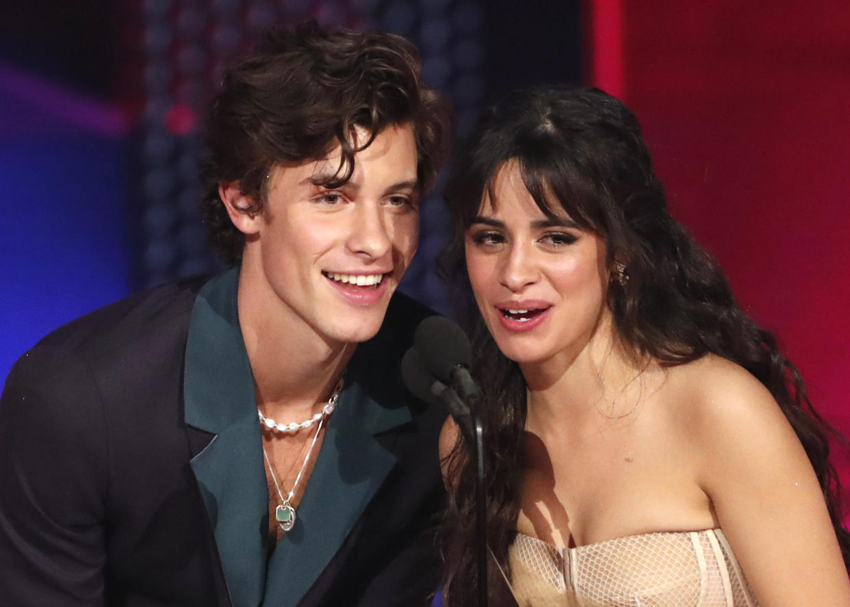 Camila Cabello kisses boyfriend Shawn Mendes in a new post marking his 23rd birthday. (Photo: REUTERS/Mario Anzuoni)