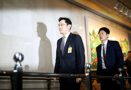 Samsung Electronics vice chairman Jay Y. Lee arrives to attend a hearing at the National Assembly in Seoul, South Korea, December 6, 2016. REUTERS/Kim Hong-Ji